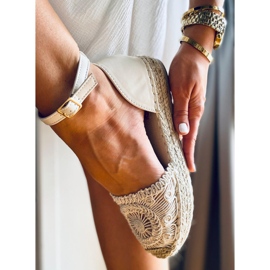 Jasmine Beige genombrutna espadrillor 2
