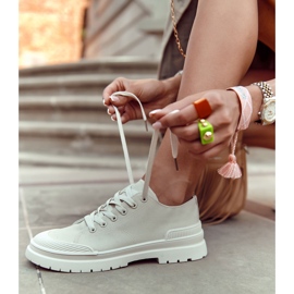 PS1 Sneakers i tyg för kvinnor ljusbeige Parossa 1