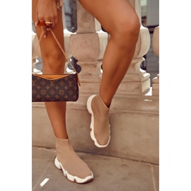 Sportskor i högt material för kvinnor Beige Morris 2