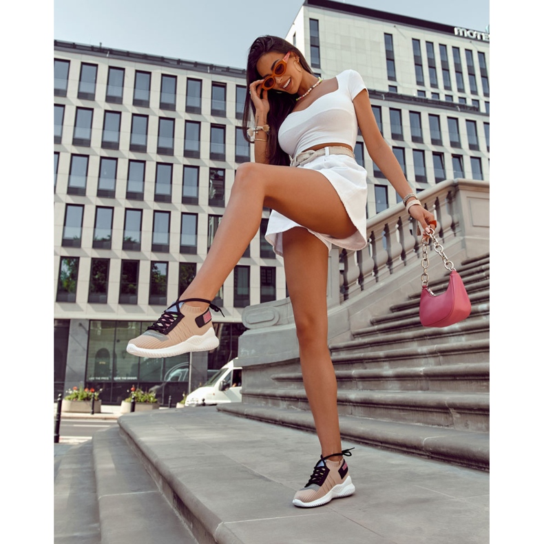 Damsportskor Slip-on Sneakers Beige Klayra 1