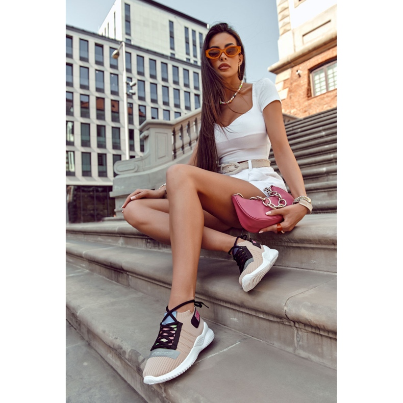 Damsportskor Slip-on Sneakers Beige Klayra 2