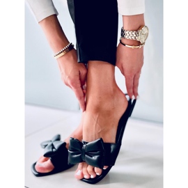 Mili Black tofflor med rosett svart 1