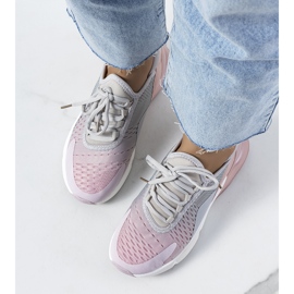 Gråa sportsneakers från Glaner rosa 1