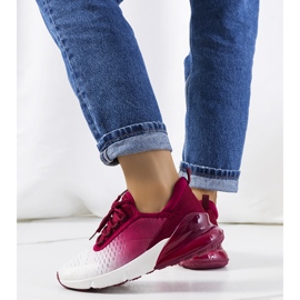 Glaner vinröda sportsneakers vit 2