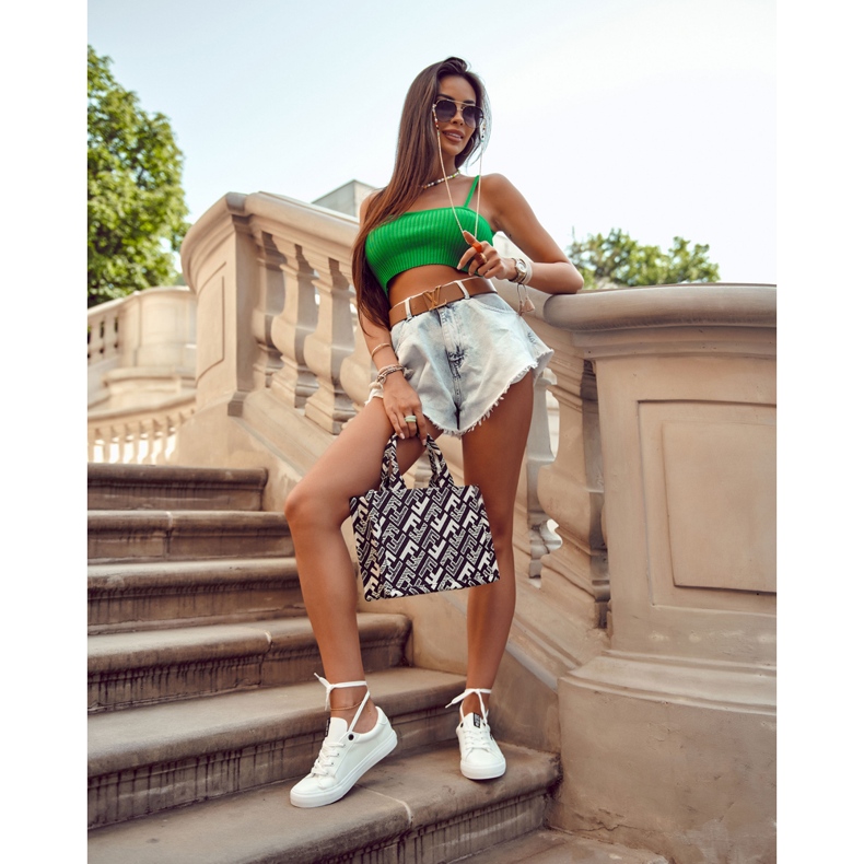 Damskor i läder med inskriptionen Big Star EE274316 Vit 1