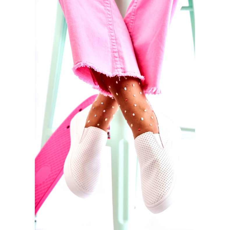 FK2 Vita Viviana Slip-On-skor för kvinnor 2