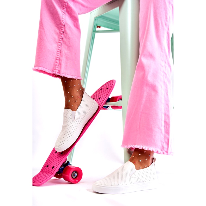 FK2 Vita Viviana Slip-On-skor för kvinnor 1