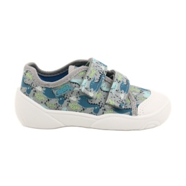 Befado barntofflor med kardborreband 907P156 blå 2