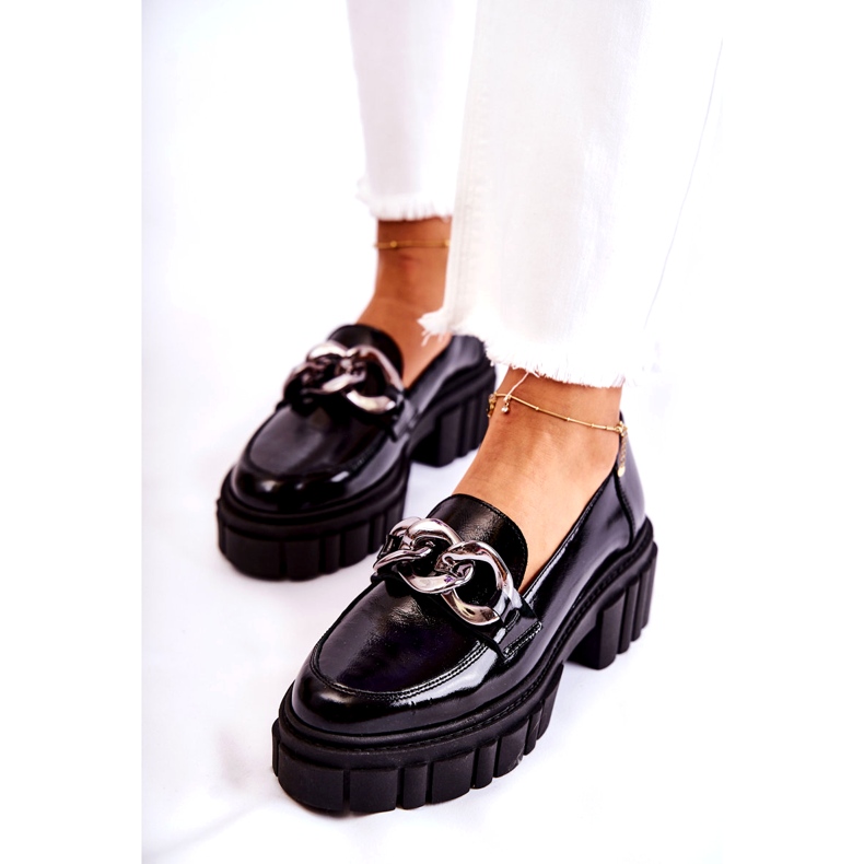 Dam Loafers Läder Loafers Svart Laura Messi 2339 3