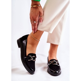 Klassiska mockasiner med kedja Laura Messi 2531 Svart 1