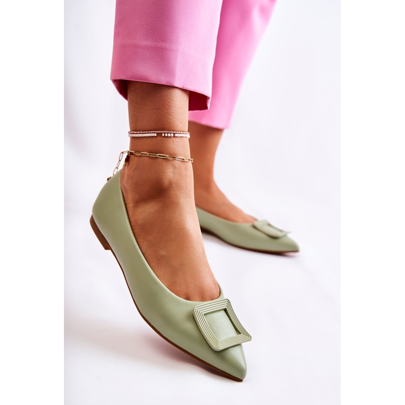 WS1 Ballerina med prydnad i grön spets Simone 2