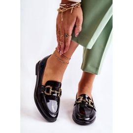 WS1 Damlackerade svarta Coriso-mockasiner 2