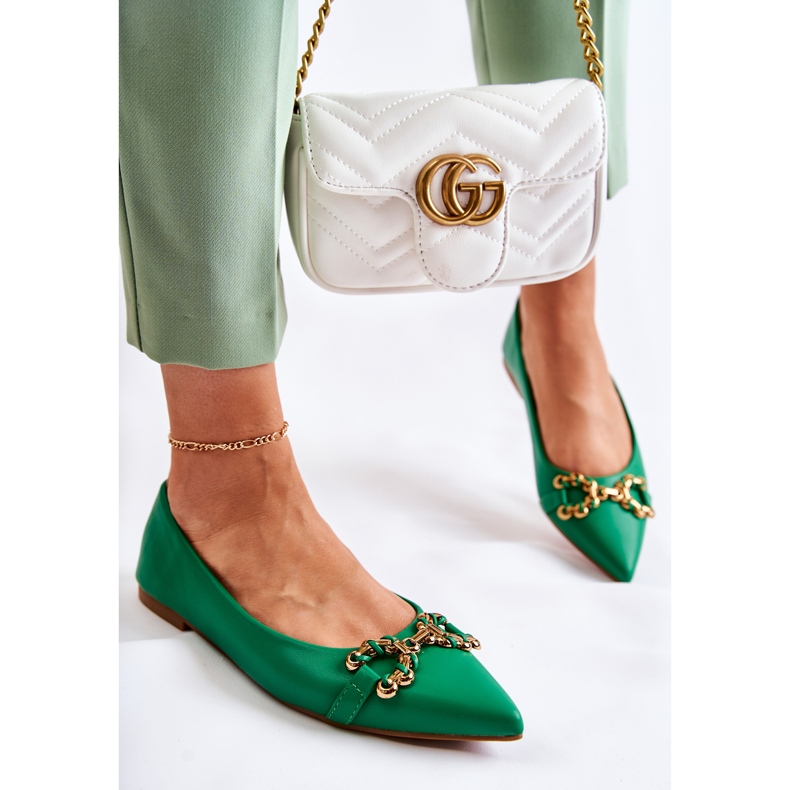 WS1 Damballerinor i spets med grön Carlos-dekoration 2