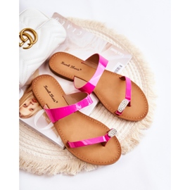 WS1 Damlackerade flipflops Fuchsia Jimena rosa 1