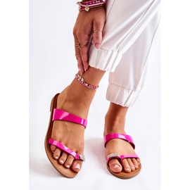 WS1 Damlackerade flipflops Fuchsia Jimena rosa 2