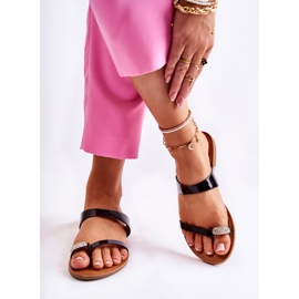 WS1 Damlackade flip-flops svart Jimena 2