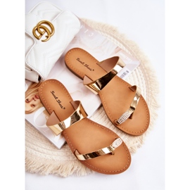 WS1 Damlackerade flipflops Golden Jimena gyllene 2