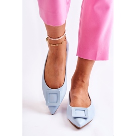 WS1 Läderballerinor med blå Simone Spitz-prydnad 1