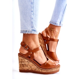 PG1 Klassiska lädersandaler på brun valorinkil 2