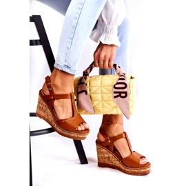 PG1 Klassiska lädersandaler på brun valorinkil 4