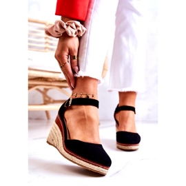 PS1 Svarta espadrilles för kvinnor på kilar Tamarill 2