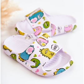 WJ1 Lätt vit Astro Dinosaur Tofflor för barn 2