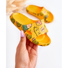 WJ1 Lätta barntofflor Dinosaurier Orange Astro 1