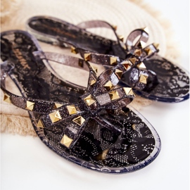 WJ1 Gummi flipflops för damer Svart Monise 2