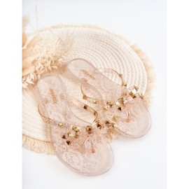 WJ1 Naken Monise gummiflipflops för kvinnor beige 1