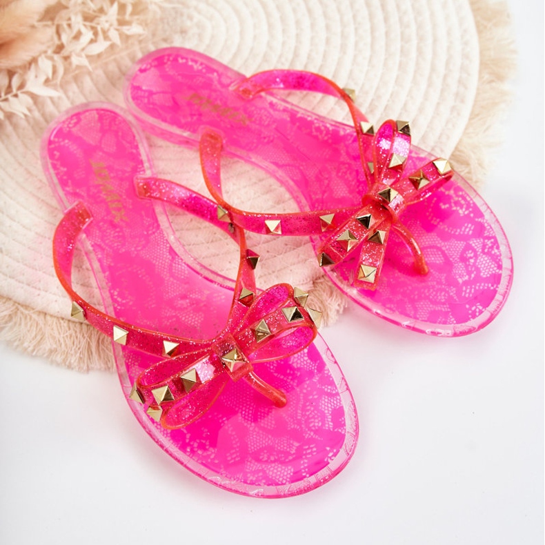 Gummi flip flops för kvinnor Rosa Monise 2