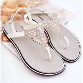 WJ1 Damsandaler Flip-flops Med Ornament Vita Atlanta 1
