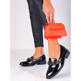SHELOVET Patent dam loafers svart 2