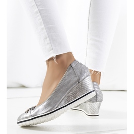 Silver wedge sneakers Blance silver- 1