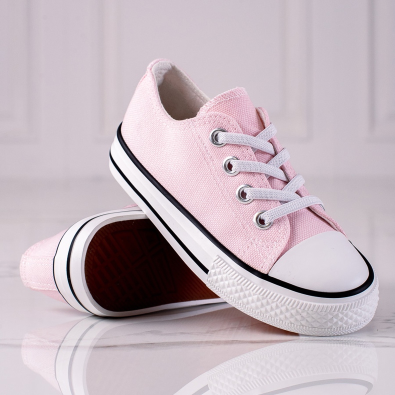 Rosa Vico barnsneakers med elastiska band 1