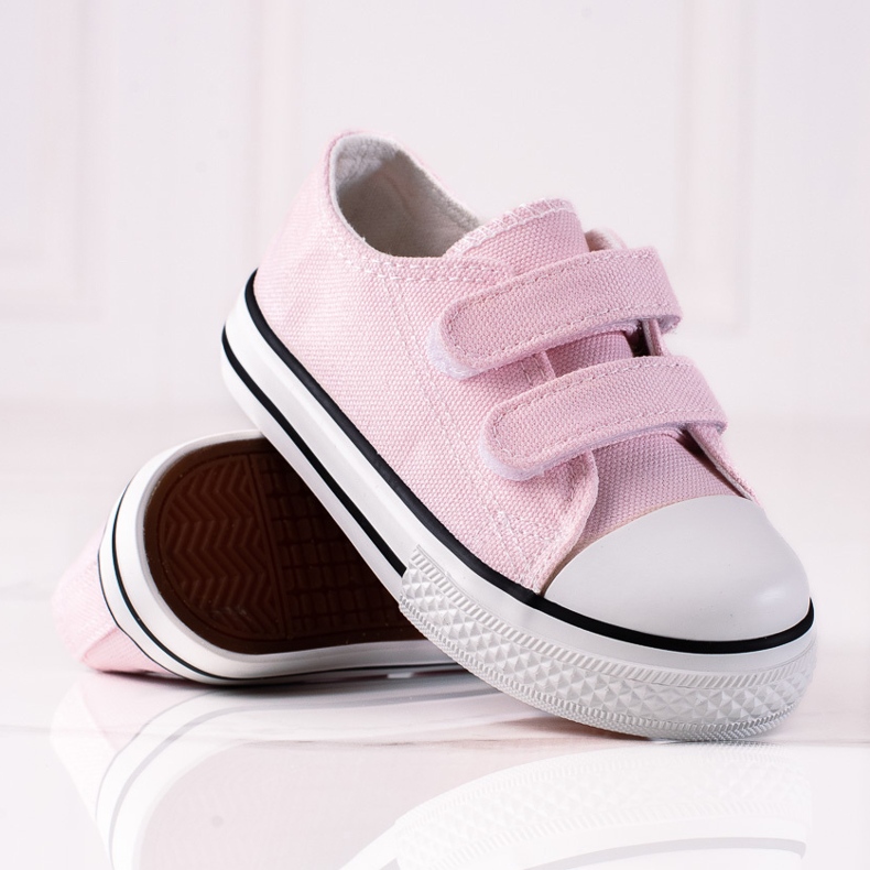 Vico barnsneakers med kardborreknäppning rosa 1