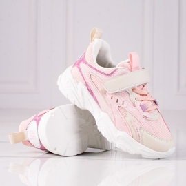 Shelovet barnsneakers på en tjock sula rosa 1