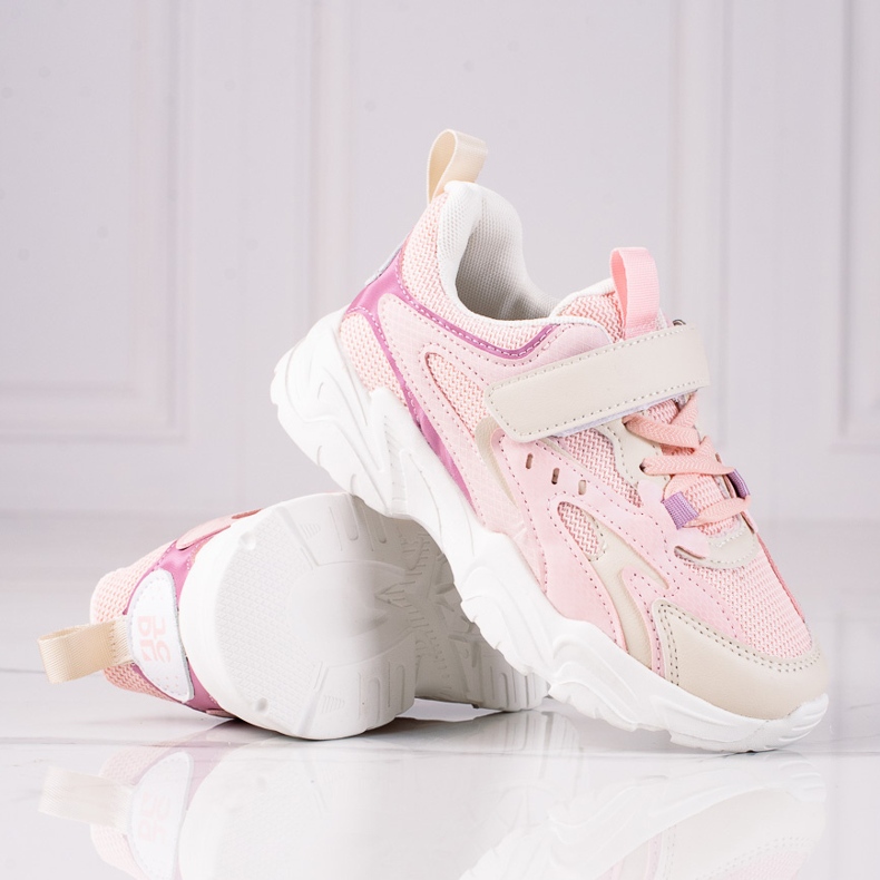 Shelovet barnsneakers på en tjock sula rosa 1