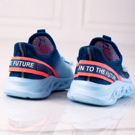 Vico barnsportskor, tvåfärgat material blå 2