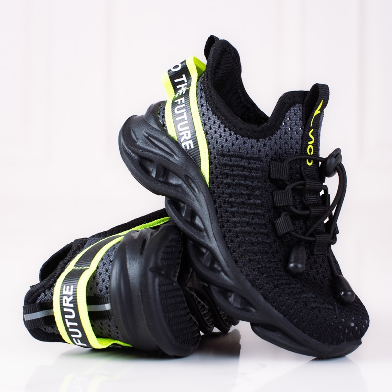 Vico barnsportskor, tvåfärgat material svart grå 2