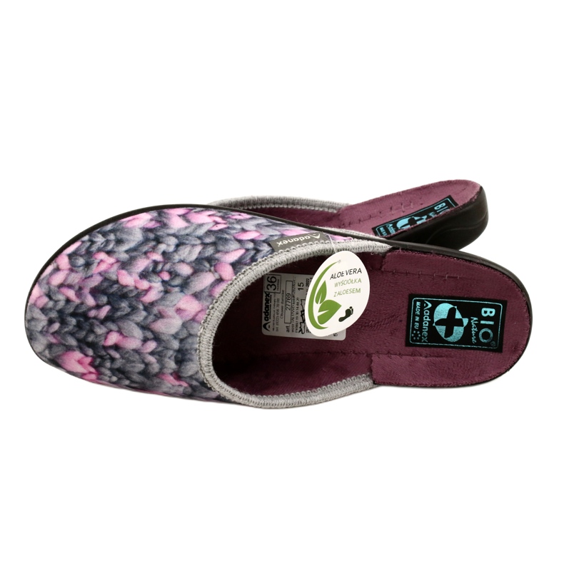 Adanex Aloe Vera Motiv Tofflor 27769 grå 4