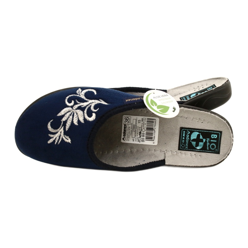 Adanex 27860 marinblå velourtofflor 5