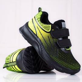 Shelovet boys sneakers med dubbel kardborre svart och gult 1