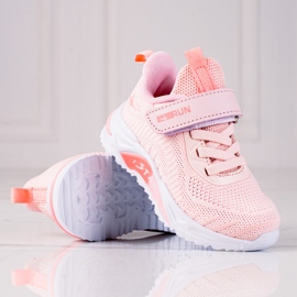 Vico flicksneakers, tyg på tjock sula rosa 1