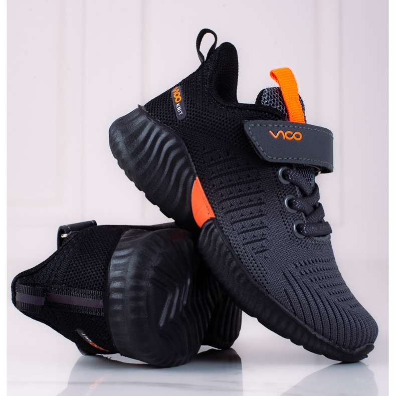 Vico barns mörkgrå genombrutna sneakers 1