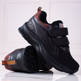 Shelovet boys sneakers med dubbel kardborre svart 1