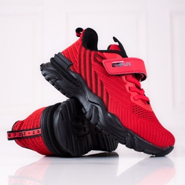 Vico boys sneakers röda med svarta sulor 2