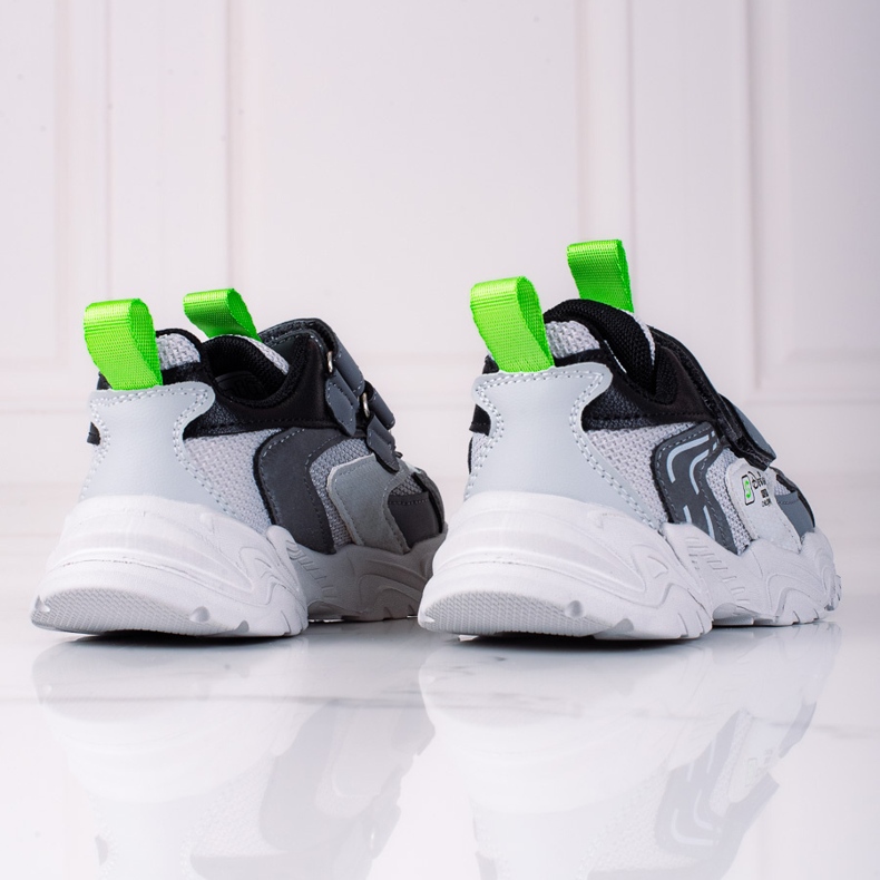 Shelovet pojksneakers med tjock sula, ljusgrå 2