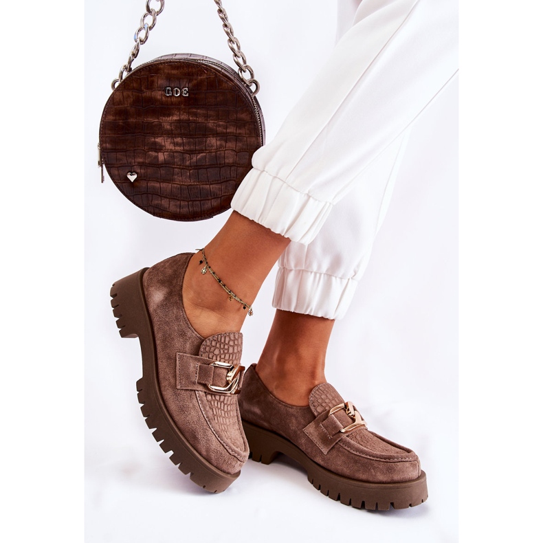 PL5 Moderiktiga Loafers i mocka Ljusbruna Rayhan beige 2