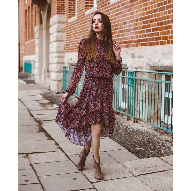 Olivier Kvinnors läderskor isolerade med jordbruna höga klackar 3