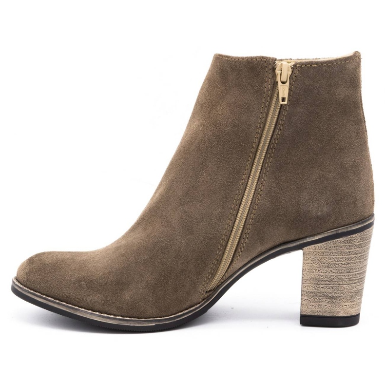 Olivier Kvinnors läderskor isolerade med jordbruna höga klackar 4